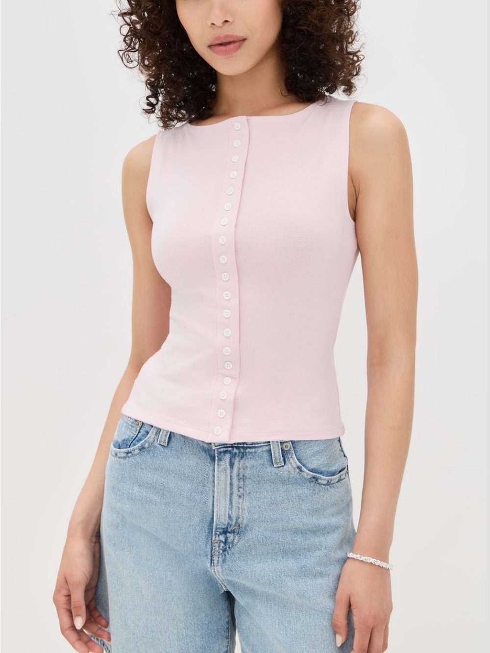 Reformation Julie knit tank cherry blossom XS